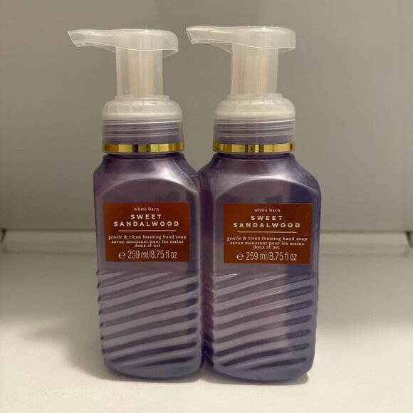 2 Bath and Body Works White Barn Sweet Sandalwood foaming hand soap - Picture 1 of 2